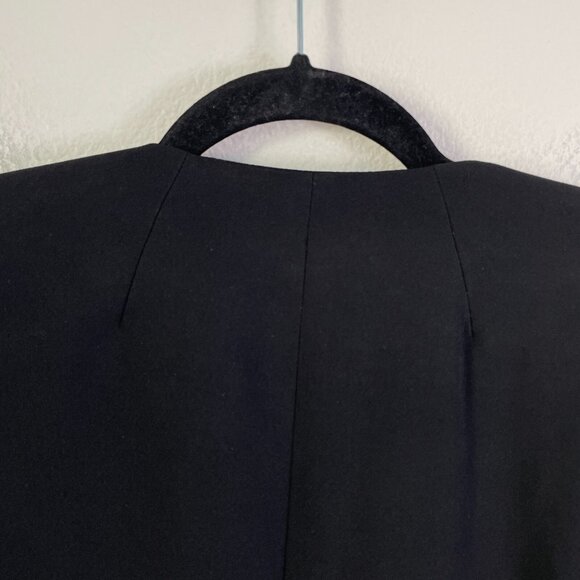 J Crew 365 Womens 4 Black French Girl Double Breasted Blazer Collarless Jacket - Picture 12 of 14